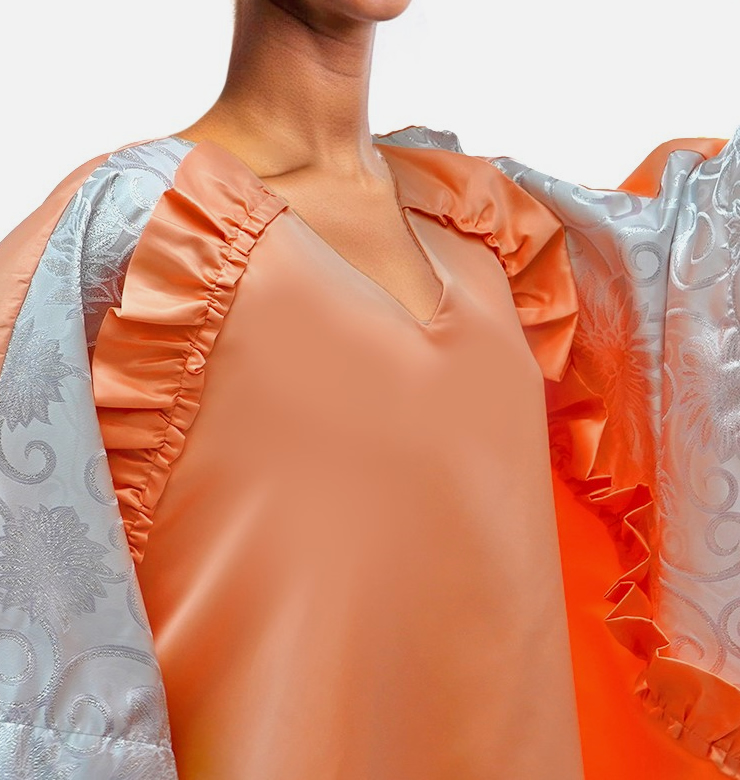 Kysha Boubou Dress in Peach