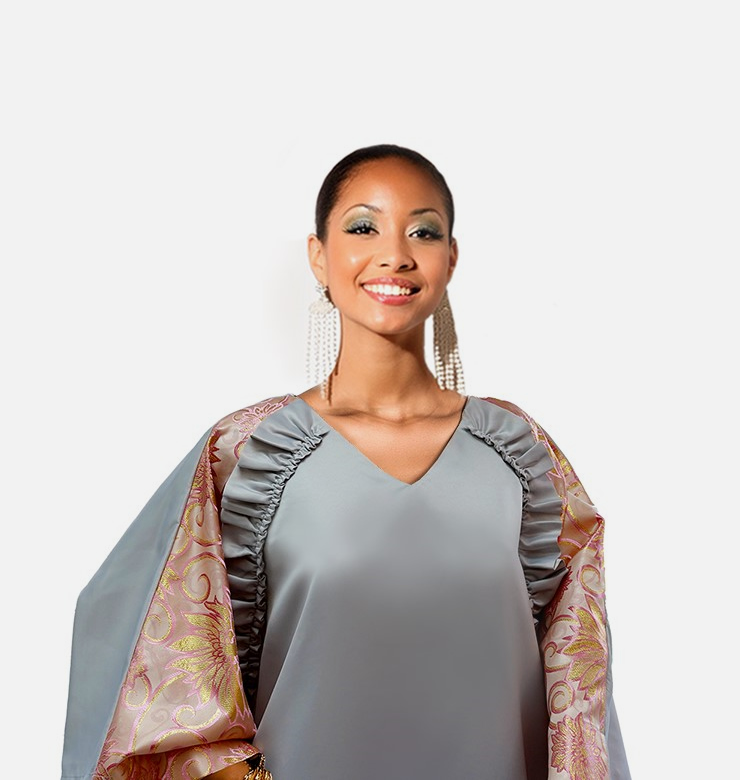 Kysha Boubou Dress in Grey