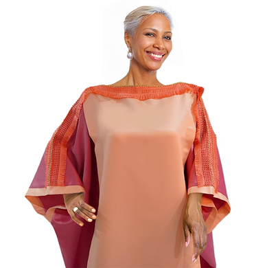 Rhonda Boubou Dress in Mauve