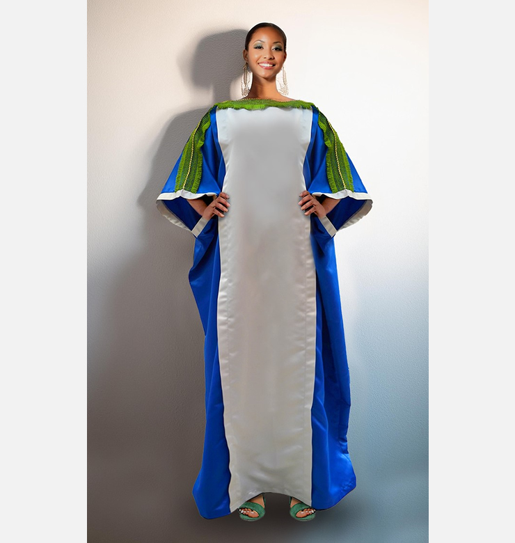 Rhonda Boubou Dress in Royal Blue