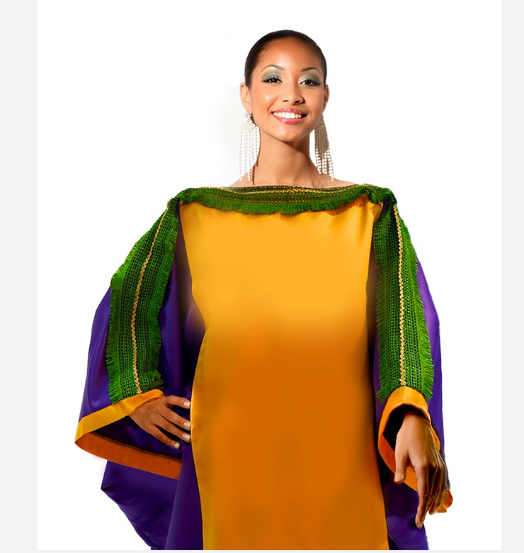 Rhonda Boubou Dress in Purple