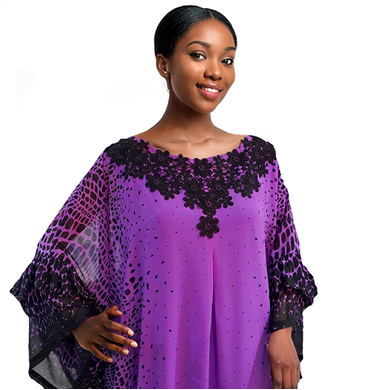 Calla Boubou Dress in Purple